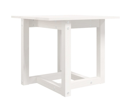 vidaXL Mesa de centro de madera maciza de pino blanca 50x50x45 cm