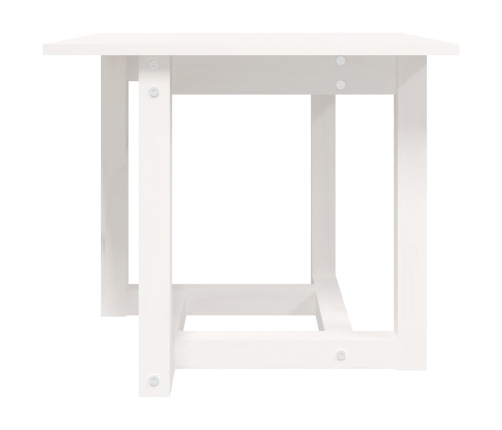 vidaXL Mesa de centro de madera maciza de pino blanca 50x50x45 cm