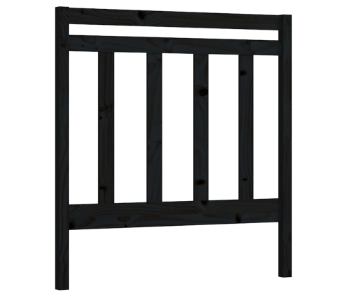 Cabecero de cama madera maciza de pino negro 95x4x100 cm