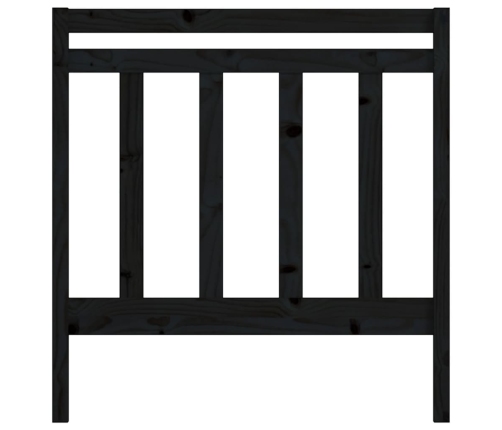 Cabecero de cama madera maciza de pino negro 95x4x100 cm