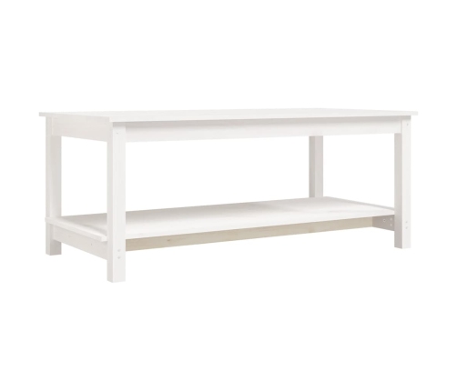 Mesa de centro de madera maciza de pino blanco 110x55x45 cm