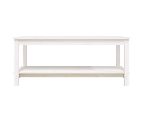 Mesa de centro de madera maciza de pino blanco 110x55x45 cm