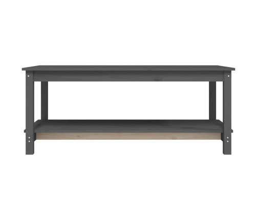 Mesa de centro de madera maciza de pino gris 110x55x45 cm