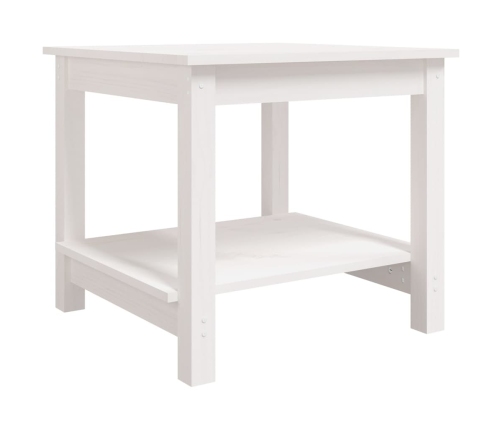 Mesa de centro de madera maciza de pino blanca 50x50x45 cm