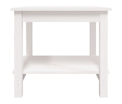 Mesa de centro de madera maciza de pino blanca 50x50x45 cm