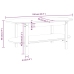 Mesa de centro de madera maciza de pino 110x55x45 cm