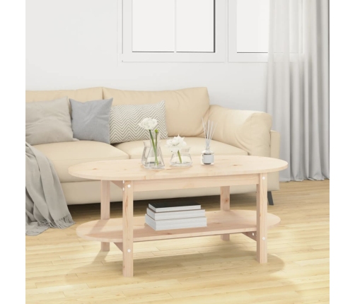 Mesa de centro de madera maciza de pino 110x55x45 cm