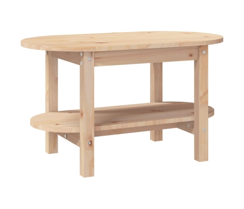 Mesa de centro de madera maciza de pino 80x45x45 cm