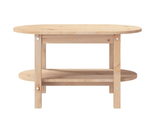 Mesa de centro de madera maciza de pino 80x45x45 cm