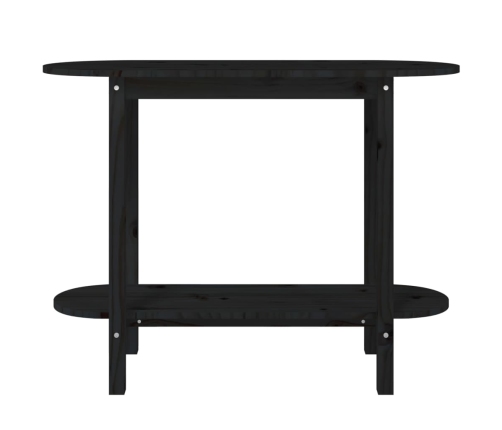 Mesa consola madera maciza de pino negro 110x40x80 cm