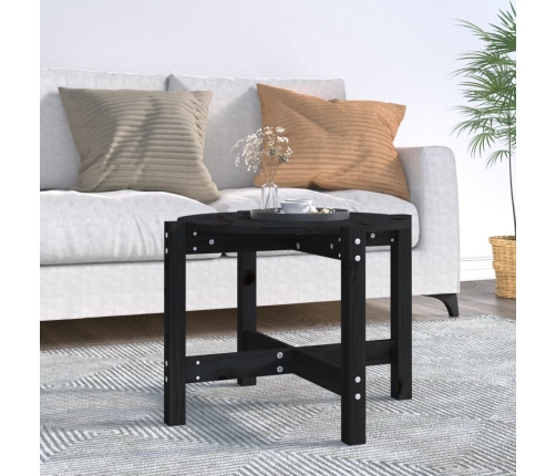 Mesa de centro de madera maciza de pino negro 62,5x45 cm