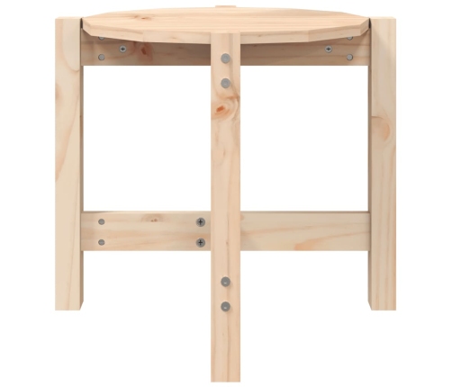 vidaXL Mesa de centro de madera maciza de pino Ø52,5x45 cm