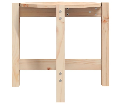 vidaXL Mesa de centro de madera maciza de pino Ø52,5x45 cm