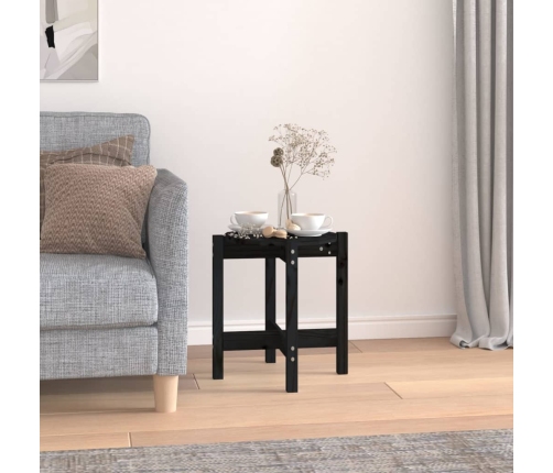 Mesa de centro de madera maciza de pino negro Ø42,5x45 cm