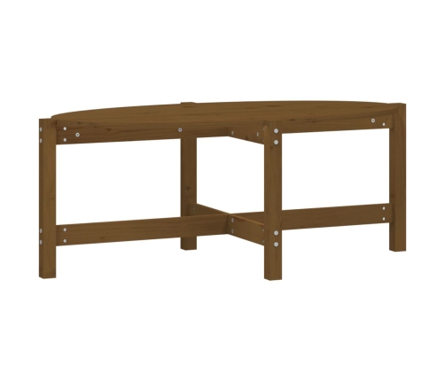 Mesa de centro madera maciza de pino marrón miel 118x63x45 cm