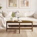Mesa de centro madera maciza de pino marrón miel 118x63x45 cm