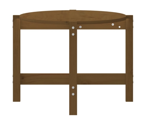 Mesa de centro madera maciza de pino marrón miel 118x63x45 cm