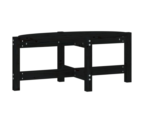 Mesa de centro de madera maciza de pino negro 87x48x35 cm