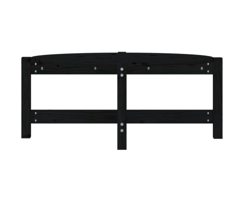 Mesa de centro de madera maciza de pino negro 87x48x35 cm