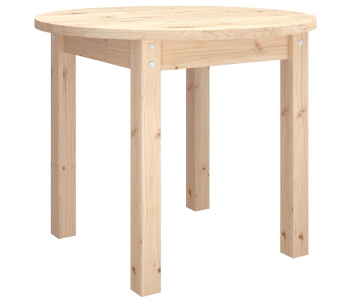 vidaXL Mesa de centro de madera maciza de pino Ø 55x45 cm