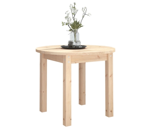 Mesa de centro de madera maciza de pino Ø 55x45 cm