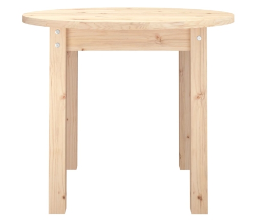 Mesa de centro de madera maciza de pino Ø 55x45 cm