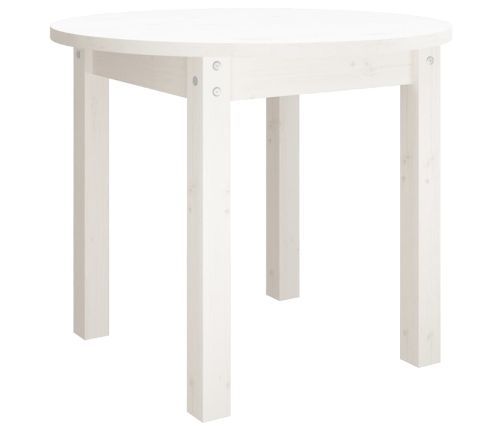 Mesa de centro de madera maciza de pino blanco Ø 55x45 cm