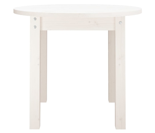 Mesa de centro de madera maciza de pino blanco Ø 55x45 cm