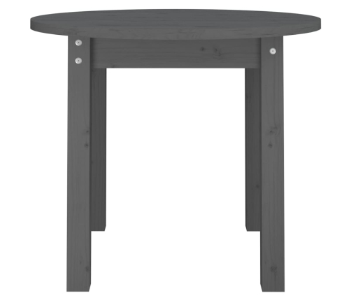 Mesa de centro de madera maciza de pino gris Ø 55x45 cm