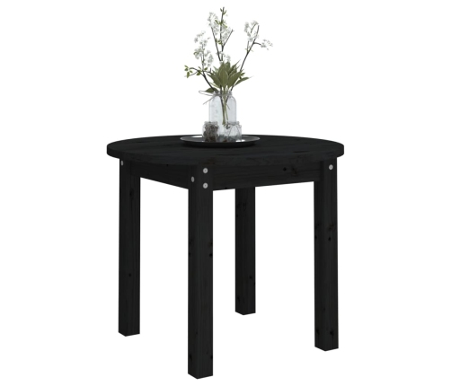 Mesa de centro de madera maciza de pino negro Ø 55x45 cm