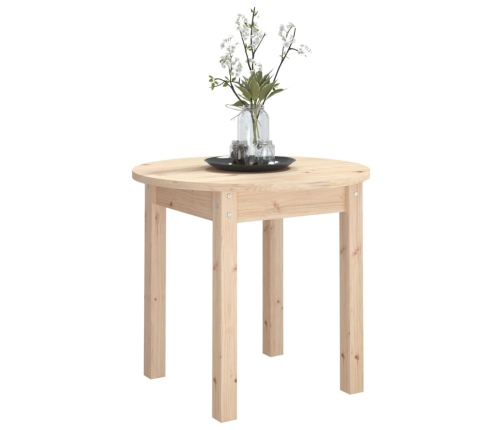 vidaXL Mesa de centro de madera maciza de pino Ø 45x40 cm