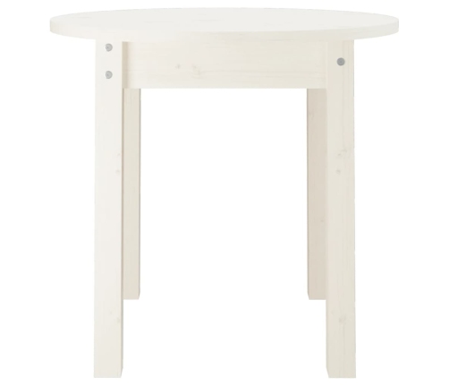 vidaXL Mesa de centro de madera maciza de pino blanco Ø 45x40 cm