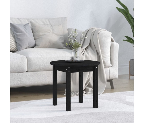 Mesa de centro madera maciza de pino negro Ø 45x40 cm