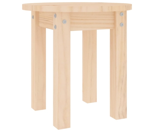 Mesa de centro de madera maciza de pino Ø35x35 cm