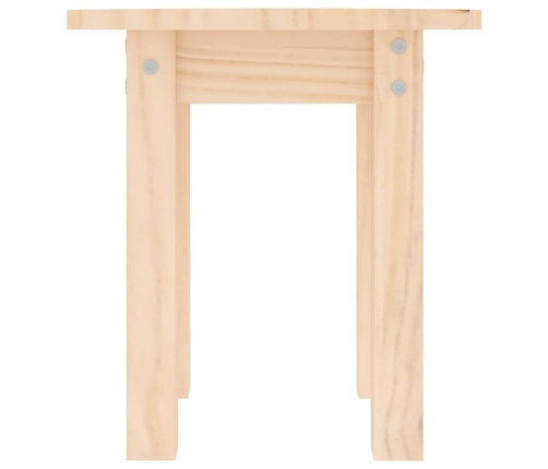 Mesa de centro de madera maciza de pino Ø35x35 cm