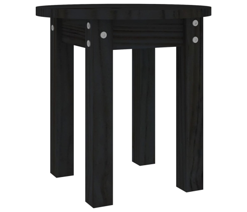 Mesa de centro de madera maciza de pino negro Ø35x35 cm