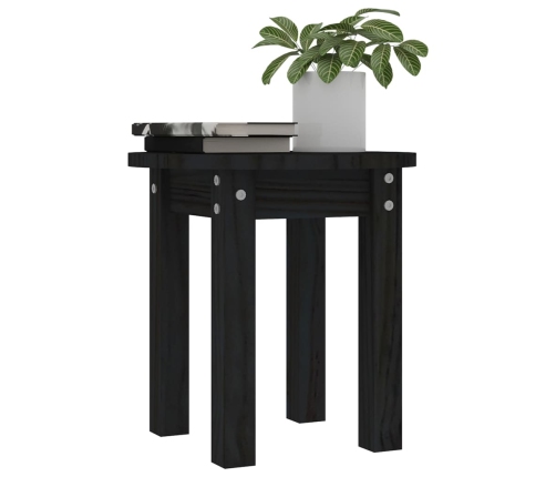 Mesa de centro de madera maciza de pino negro Ø35x35 cm