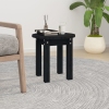 Mesa de centro de madera maciza de pino negro Ø35x35 cm