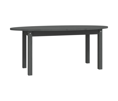 Mesa de centro de madera maciza de pino gris 110x55x45 cm