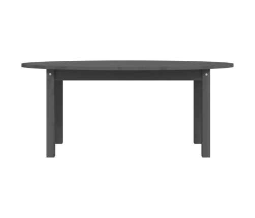 Mesa de centro de madera maciza de pino gris 110x55x45 cm