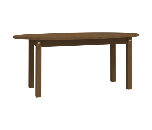 Mesa de centro madera maciza de pino marrón miel 110x55x45 cm