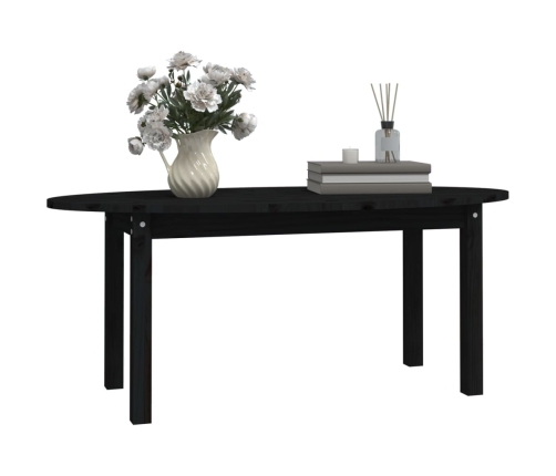 Mesa de centro de madera maciza de pino negro 110x55x45 cm