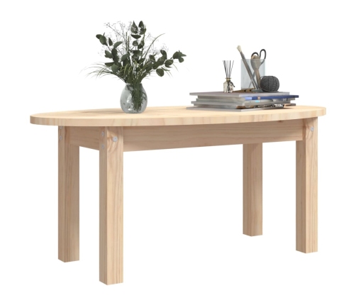 Mesa de centro de madera maciza de pino 80x40x35 cm