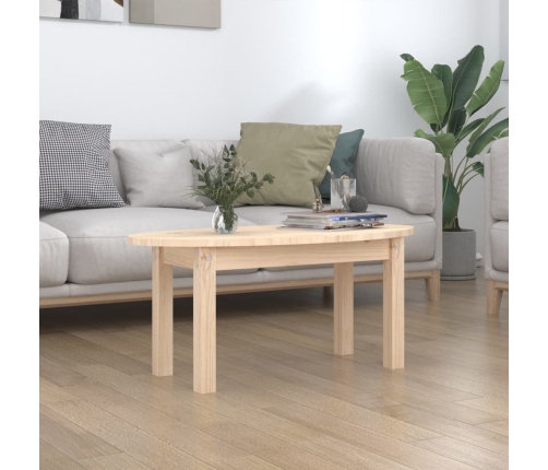 Mesa de centro de madera maciza de pino 80x40x35 cm