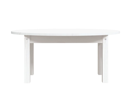 Mesa de centro de madera maciza de pino blanco 80x40x35 cm