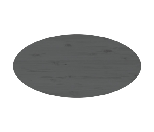 Mesa de centro de madera maciza de pino gris 80x40x35 cm