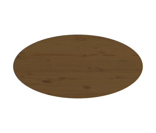 Mesa de centro madera maciza de pino marrón miel 80x40x35 cm