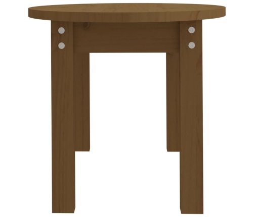 Mesa de centro madera maciza de pino marrón miel 80x40x35 cm