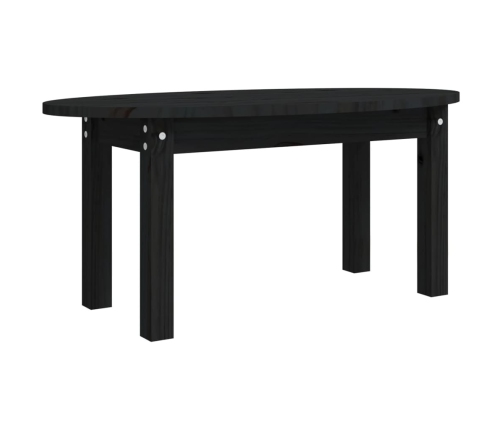 Mesa de centro de madera maciza de pino negro 80x40x35 cm