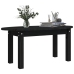 Mesa de centro de madera maciza de pino negro 80x40x35 cm